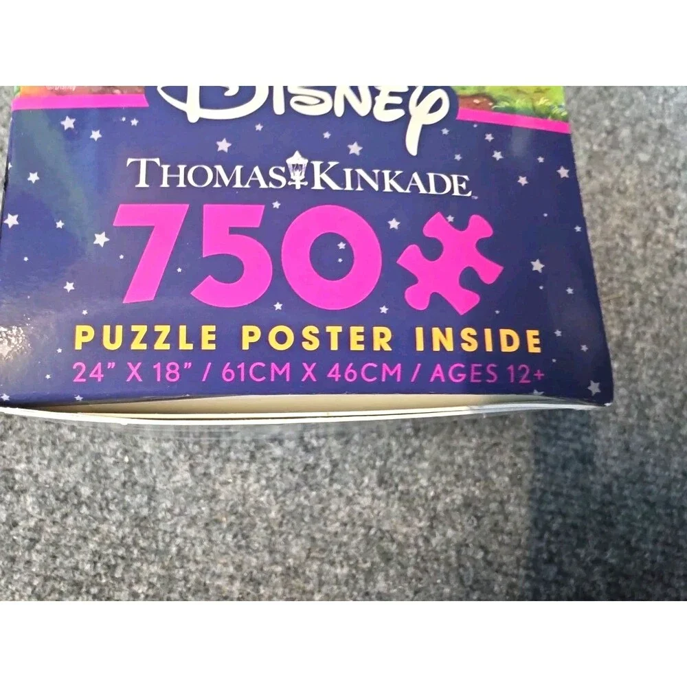 New Sealed Sleeping Beauty Thomas Kinkade Disney Puzzle Poster 750 Pcs